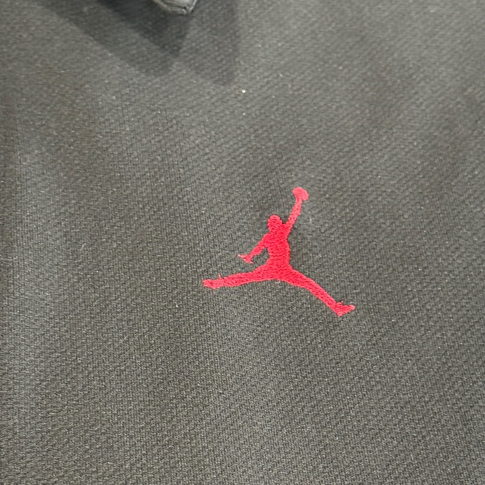 🔥 Vintage Y2K Nike Jordan Jumpman Full Zip Polo Jacket Mens L Black Red - Picture 4 of 8
